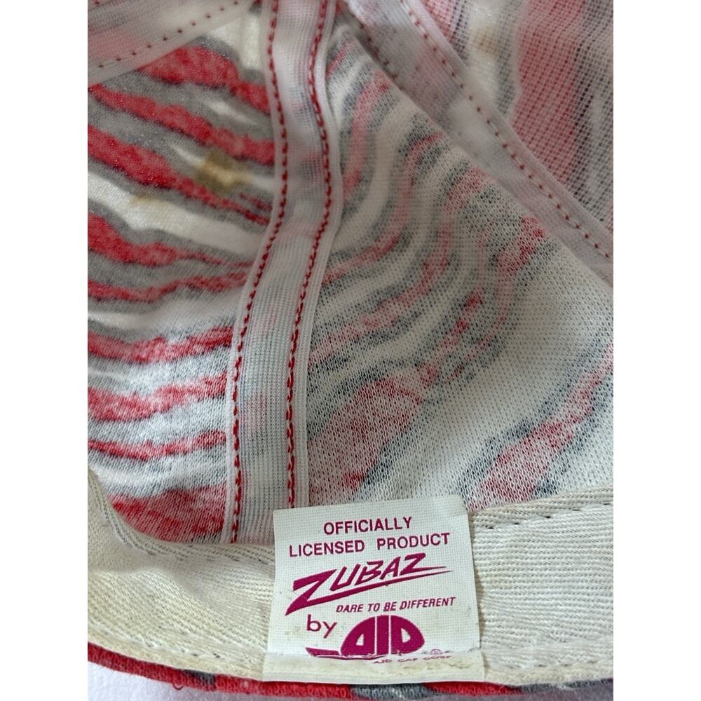 Vintage 1990s UNLV Rebels Zubaz Snapback Hat AJD Made USA NCAA Cap Red Gray - Picture 12 of 13